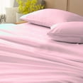 thumbnail image 3 of 4 Piece Luxurious Sheet Set ultra Soft 100% Egyptian Cotton, 800 Thread Count 12 Inch Deep Pocket - (Twin - Size) Solid Baby Pink Colour, 3 of 4