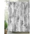 thumbnail image 2 of Gray Smudge Shower Curtain Set ，Waterproof Fabric Shower Curtains Abstract Retro Shower Curtains for Bathroom,Bathroom Decor 72"x84", 2 of 6