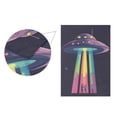 thumbnail image 5 of Yayeee Garden Flag 12" x 18" Double Sided Outdoor Yard Lawn Holiday Decorations, Purple UFO, 5 of 6