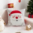 thumbnail image 1 of 18x18 in cottons embroidered Christmas pillow cover for winter decor beds sofas cushions cars lights up festive atmospheres, 1 of 6