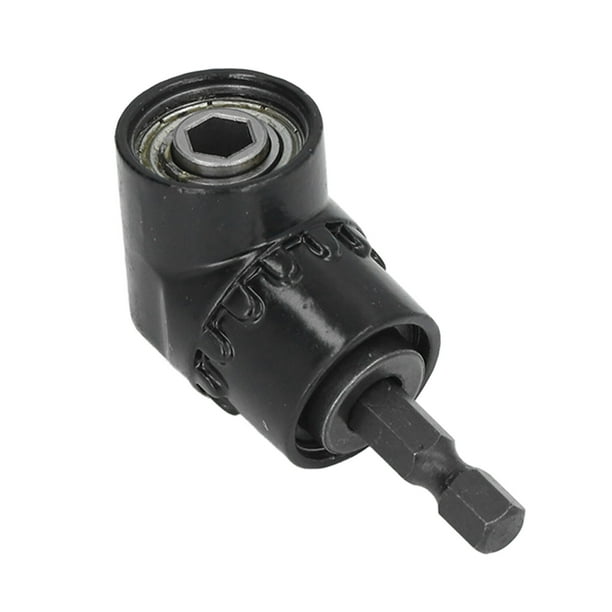 Angled Bit Holder, 1/4in Hex Shank Right Angle Drill Adapter Steel Firm