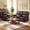 Dark Brown, variant on Ebello Power Recliner Chair, Faux Leather Recliner with Massage and Heat Usb&Type-C Port, Overstuffed Reclining Sofa with Rivets,Brown
