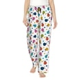 thumbnail image 2 of Lsque Ladybugs And Flowers Print Women's Pajama Pants, Lounge Pant - Comfortable Home Wear,Elastic Waistband, Stylish Design-Medium, 2 of 9