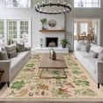thumbnail image 4 of Rustic Vegetable Garden 5'x7' Area Rug, Vintage Farmhouse Plants Beige Washable Non-Slip Soft Rugs, Low-Pile Large Carpet for Living Room Bedroom Dining Room, Non-Shedding Accent Rug, 4 of 9