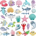 thumbnail image 3 of Parches termoadhesivos con forma de animales marinos Nicime, 28 unidades, Summer Ocean, 3 of 5