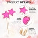 thumbnail image 3 of Uxcell Toppers de Cupcake Estrella Brillante, Palitos Mini para Decoraciones de Pasteles de Boda y Compromiso, Color Púrpura, 3 of 7