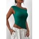 thumbnail image 4 of Remera PRETTYGARDEN Verano 2025 Top con Un Hombro y Fruncido Talle S, 4 of 8