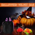 thumbnail image 2 of 1Pcs Halloween Bat Wings Treat Bags Velvet Goody Bags For Trick Or Treating, 2 of 13