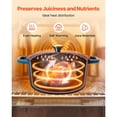 thumbnail image 4 of Enameled Cast Iron Dutch Oven 6 qt, Dual Handles & Lid, Oven/Induction 500°F, Braising/Stews/Roasting/Bread Baking, Blue, 4 of 10