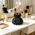 thumbnail image 6 of Princess Dress Desktop Storage Box - 4.3In Plastic Pen Holder, Cute Black Skirt Organizer for Makeup Brushes Pens, Kawaii Vanity Desk Decor Gift for Women and Teens, Desktop Organizing Decorations, 6 of 6