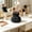 Black, variant on Princess Dress Cute Girl Desktop Storage Box Pen Holder Multi-Purpose 4.33X4.33X3.15In Lightweight Decorative For Stationery Makeup Brushes Vanity Decor Black