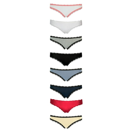 Emprella Cotton Underwear Women  8 Pack Womens Bikini Seamless Ladies Cheeky Panty