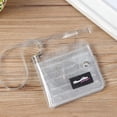 thumbnail image 3 of Cartera transparente para mujer, monedero plegable con cordón, estuche de identificación con monedero de gelatina, plateado, pequeño, cartera plegable MFZFUKR CZJJ-YX51, 3 of 6