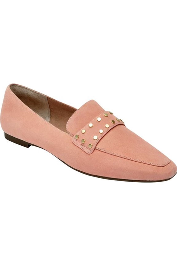 Womens Laylani Stud Keep Suede Embellished Loafers Pink 10 Medium (B,M)