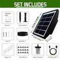 thumbnail image 3 of 2 Packs Solar Powered Automatic Watering System with Timer Drip Irrigation Kit for Garden Plants USB Rechargeable Water Pump with 15 Drippers and Connectors Greenhouse Gardening Irrigation Equipment, 3 of 6