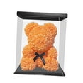 thumbnail image 1 of Oso de rosas con caja, adorable oso de flores preservadas, regalo artificial para bodas y fiestas. Naranja, 1 of 9