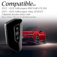 thumbnail image 6 of Vitodeco Genuine Leather Smart Key Fob Case Compatible with Volkswagen MK8 Golf GTI, ID4, Atlas (3-Button, Black), 6 of 6