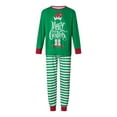 thumbnail image 2 of Nituyy Christmas Pajamas for Family Matching PJ's Sets with Letter and Printed Long Sleeve Tee and Bottom with Pocket, 2 of 10