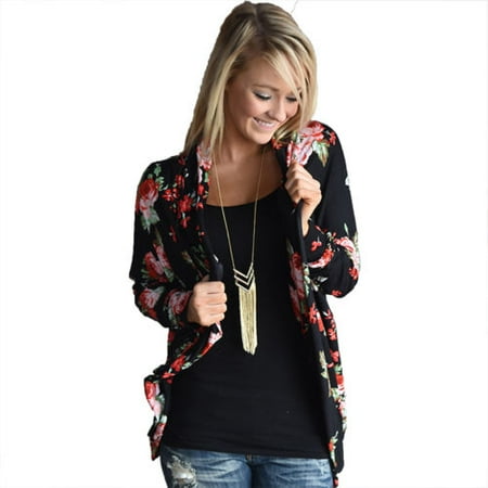 Cardigans | Womens Long & Oversized Cardigans | boohoo UK black wrap cardigan long sleeve top coat