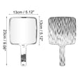 thumbnail image 2 of Espejo Cosmético de Patrón de Olas de Agua para Mujeres 1 Pc para Viajes de Negocios Vacaciones Espejo de Aluminio ABS Tonalidad Plateada M, 2 of 3