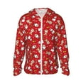 thumbnail image 2 of Uemuo Christmas Santa Cartoon Snowman A Pattern Women's Full Zip UPF 50+ Sun Protection Hoodie Jacket Long Sleeve Sun Shirt Hiking Outdoor Performance with Pockets-3X-Large, 2 of 9