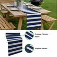 thumbnail image 5 of Navy Blue Stripe Table Runner - 70 Inch Long, Kitchen Dining Table Runner Dresser Scarves, Modern Simple Geometric White Striped Farmhouse Decor for Coffee Tables Wedding Party Banquet, 5 of 8