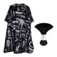 thumbnail image 2 of Capa De Peluquero Impermeable Para Peluquero, Capa De Peinado Para Salón De Belleza, Estilista, Hombres, Estampado Negro, 2 of 8