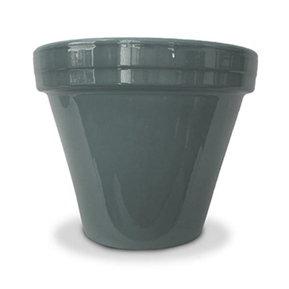 8.5 x 7.5 in. Powder Coated Ceramic Standard Planter&#44; Gray - Pack of 10