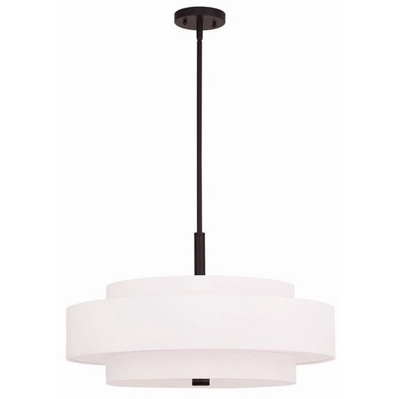 5 Light Pendant in Modern Style 24 inches Wide By 17 inches High-Bronze Finish Bailey Street Home 218-Bel-1764643
