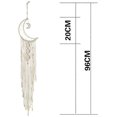 thumbnail image 2 of KAIYANG Tapiz de macramé de algodón con forma de luna para colgar en la pared, decoración bohemia con borlas, 2 of 3