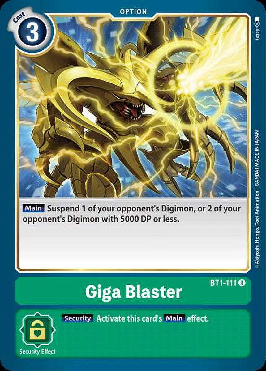 Digimon 2020 V.1 Rare Giga Blaster BT1-111