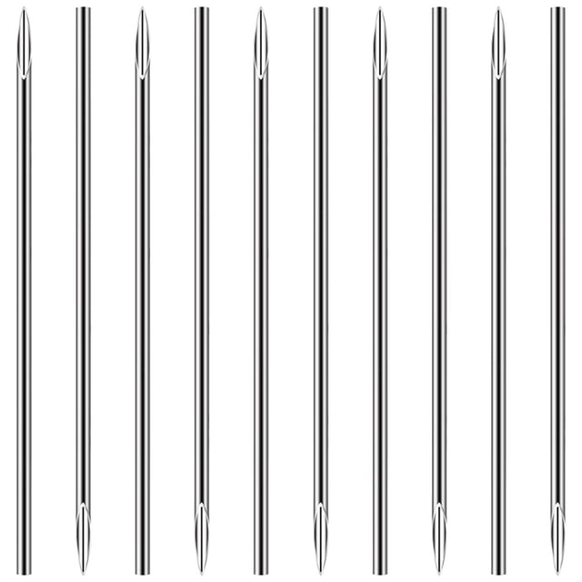 HLONK 10Pcs Body Piercing Needles Disposable Piercing Needle Ear Lip Piercing Needles Piercing Supplies
