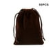 thumbnail image 5 of Bolsa elegante con cordón Advancent 50 piezas recuerdos de boda envoltorio de regalo hermoso bolsas de tela para joyería almacenamiento y organización del hogar color café 13*18, 5 of 6