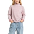 thumbnail image 2 of Annhoo Girls Raglan Crewneck Sweatshirts Color Block Oversized Soft Cute Kids School Casual Layering Tops, 2 of 7