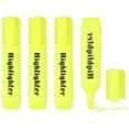 thumbnail image 1 of Uxcell Highlighter Pen, 4 Pack Water Based Broad Tip Writing Marker Pens Cute Pastel Colored Highlighter Studying Supplies for Office Home Daily Use, H5713 Yellow, 1 of 6