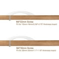 thumbnail image 5 of Uxcell Wooden Pull Handle, 2 Pack 116mm/4.57" Hole Distance Wood Pulls for Drawer, White, 5 of 6