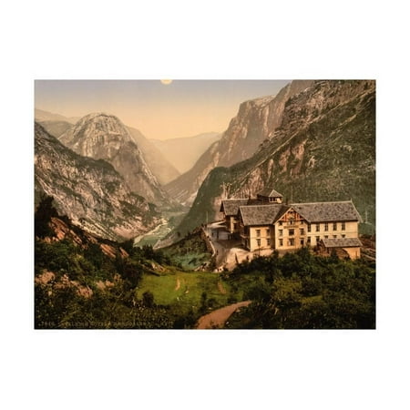 Norway Hotel - Stalheim Hotel and Naerodalen, Norway, C.1890-C.1900 Print Wall Art