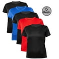 thumbnail image 1 of Blank Activewear Lot de 5 T-Shirts pour Femmes, Tissu de Performance à Séchage Rapide, 1 of 4