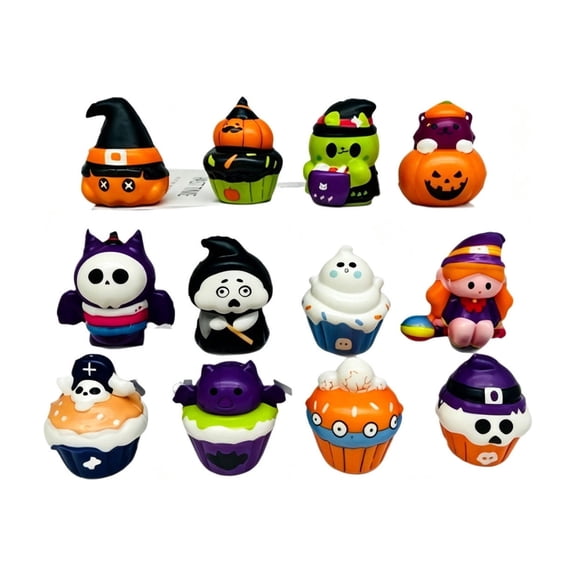 Halloween Squishy Toys, Random Assorted Slow-Rising Stress Relief Figurines for Kids Party Favors