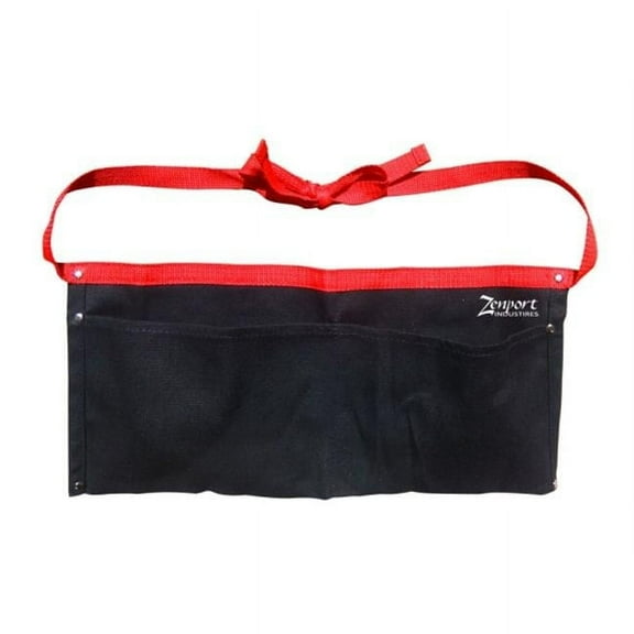 Zenport Heavy Duty Black Canvas Double Pocket Apron Pouch
