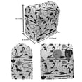 thumbnail image 4 of Animal Stand Mixer Cover, Sheep Rabbit Snail Pig Crocodile Dog Cat Lizard Fox Monochrome Sketch Print, Kitchen Appliance Organizer Bag Cover with Pockets, 5 Quarts, White Charcoal Grey, by Ambesonne, 4 of 4