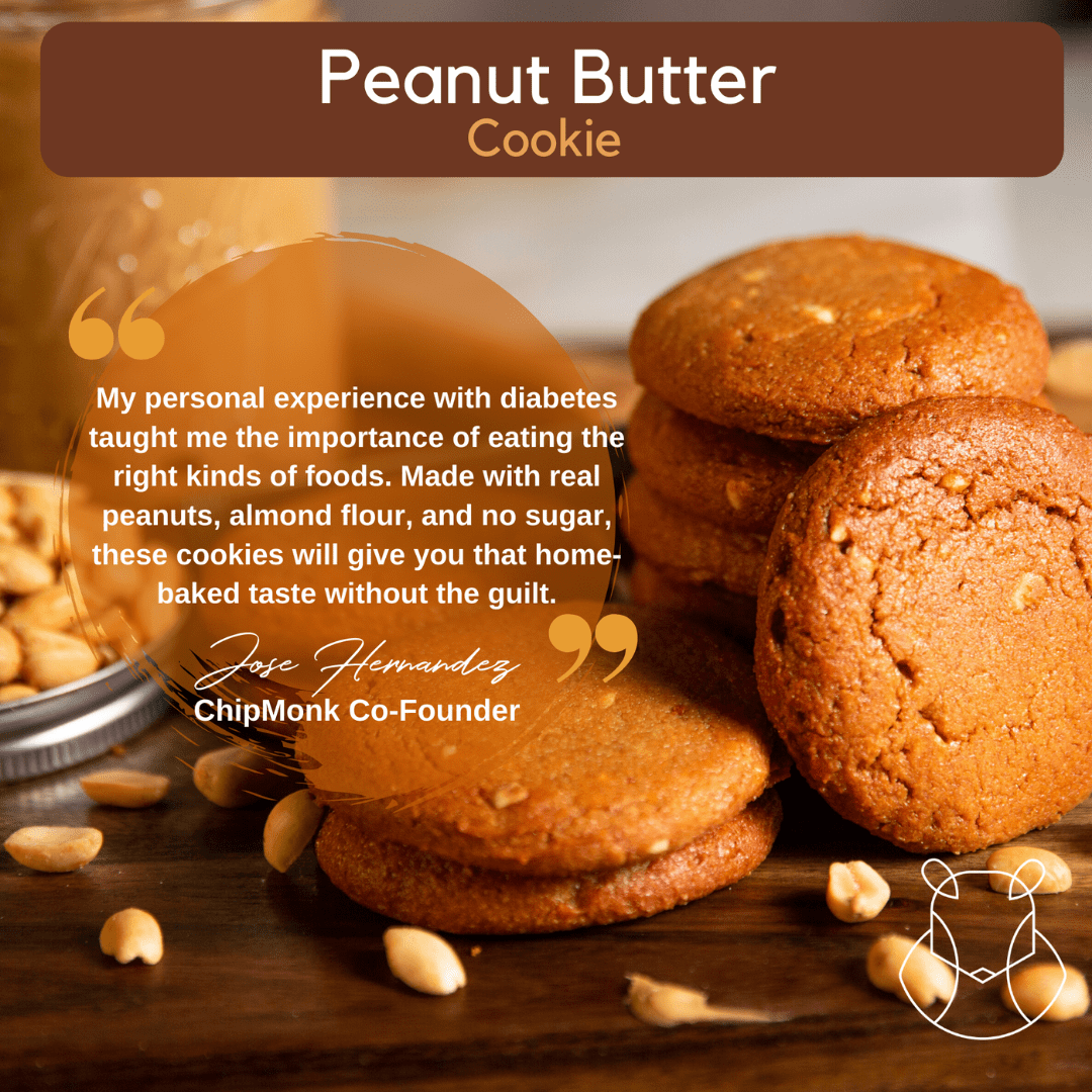 ChipMonk Keto Cookies, Peanut Butter - Low Carb Keto Friendly Snacks, Dessert, Gluten-Free, High Fat and Protein, Low Sugar
