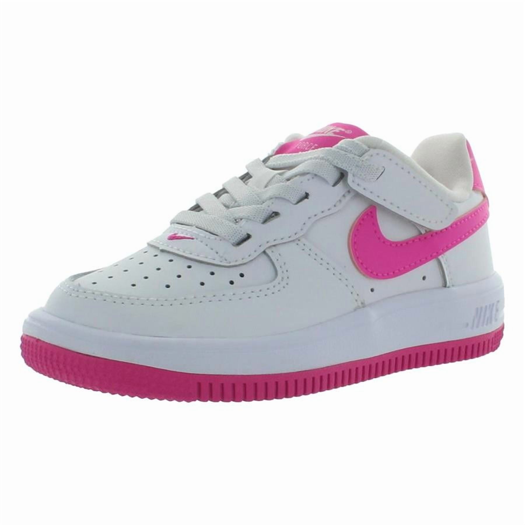 Nike Force 1 Low Easyon PS Girls Shoes Size 8, Color: White/Laser Fuchsia