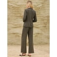 thumbnail image 5 of DARING DIVA Women's Houndstooth Plaid Blazer Business Suit Jacket 2XL Brown, 5 of 6