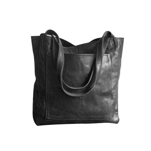 Doblado para La Entrega (tabletas Con Sabor) Bolso para Mujer Bolso Hombro Portátil Cuero Suave Bolso Mano Retro Cuero Pu Gran Capacidad