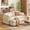 Beige, variant on Asofer 75" Loveseat Corduroy Cloud Sofa, Deep Seat 2 Seater with Washable Cushion & 2 Pillows for Living Room Apartment, Gray