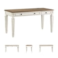 thumbnail image 2 of Bowery Hill 2 Drawer Lift Top Writing Desk in White and Brown, 2 of 5