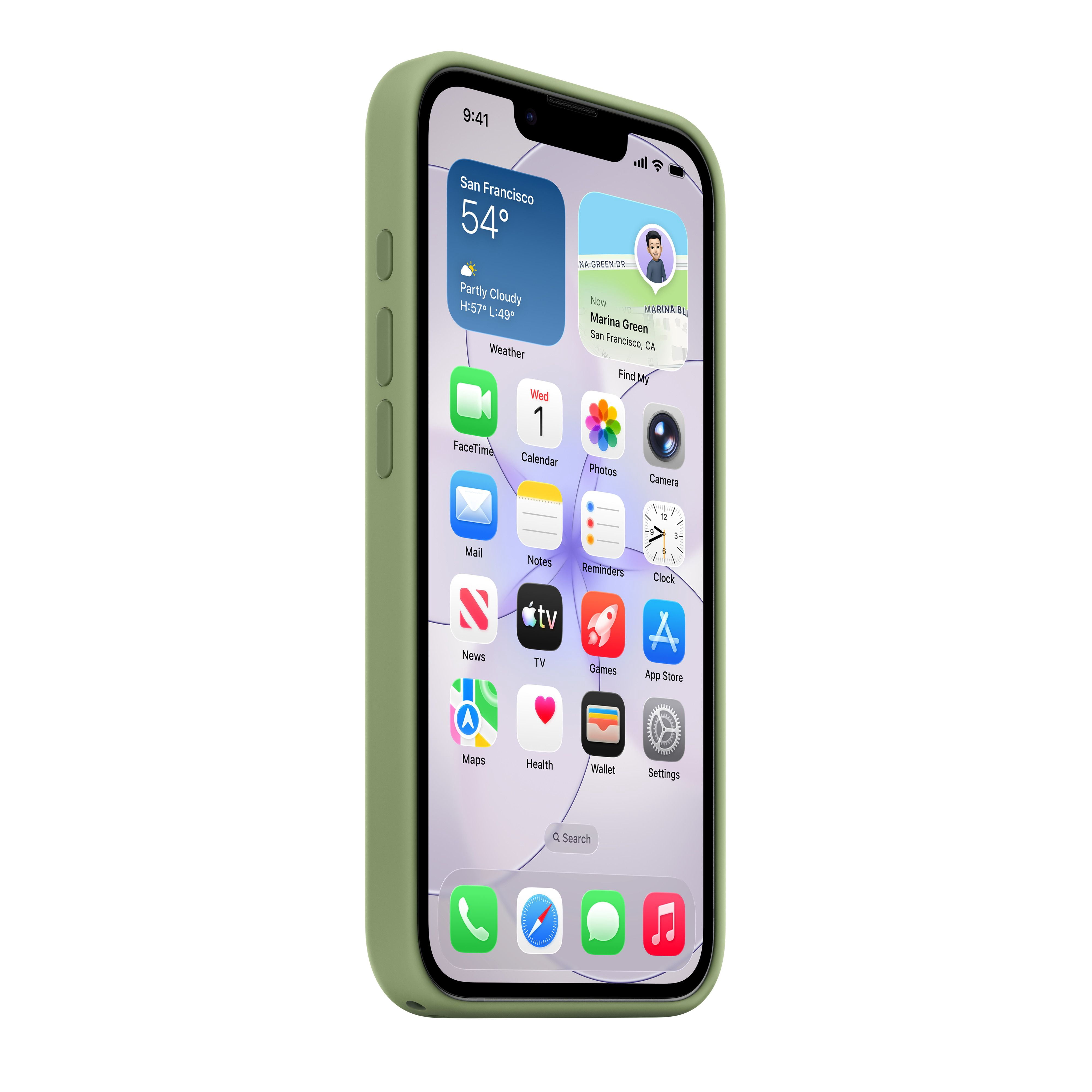 Apple iPhone 17e Silicone Case with MagSafe – Light Moss
