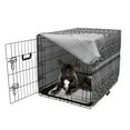 thumbnail image 5 of Vintage Tribal Dog Crate Cover, Greyscale Repetitive Pattern of Geometric Aztec Inspired Motifs, Easy to Use Pet Kennel Cover Small Dogs Puppies Kittens, 7 Sizes, Charcoal Grey Pale Grey, by Ambesonne, 5 of 6