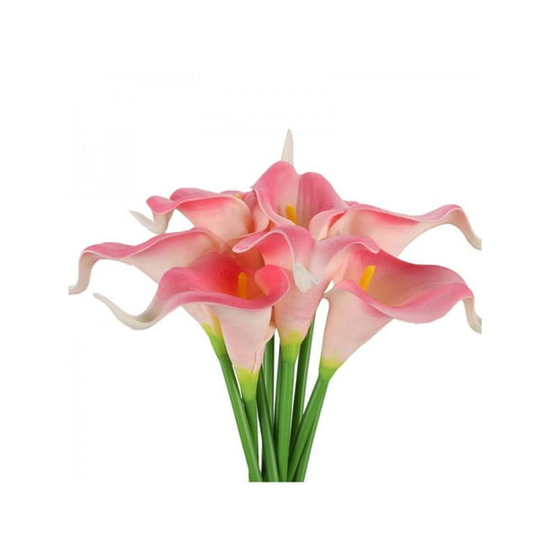 Dragonus 20x Real Touch Calla Lily Simulation Flower Bridal Wedding Bouquet Artificial Flowers Silk Home Decoration Photography Props Walmart Com Walmart Com